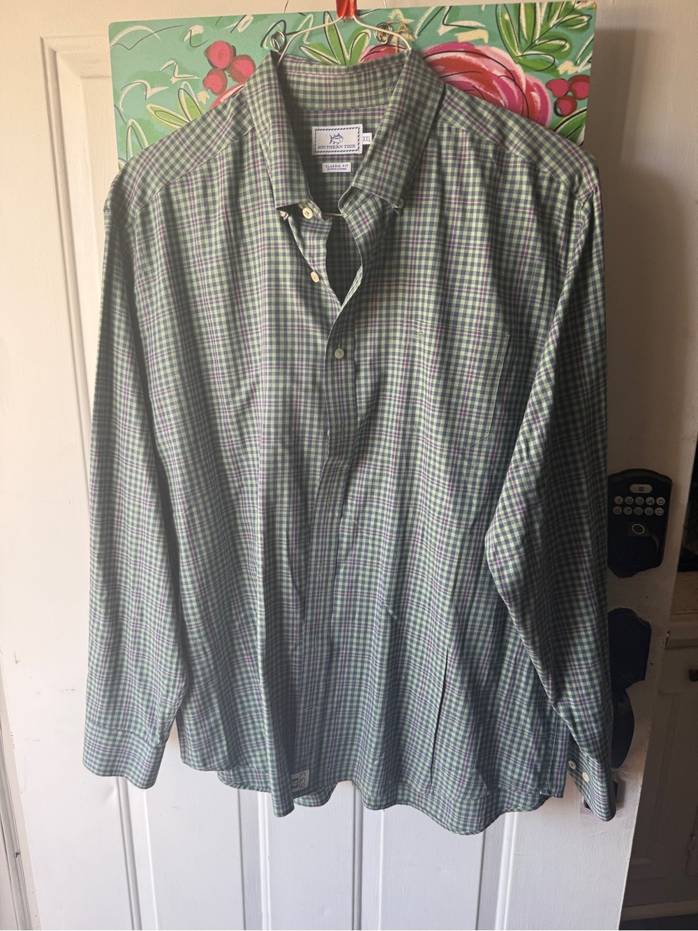 Southern Tide Green Plaid Button-Down Shirt